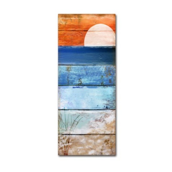 Trademark Fine Art Color Bakery 'Beach Moonrise II' Canvas Art, 10x24 ALI4862-C1024GG